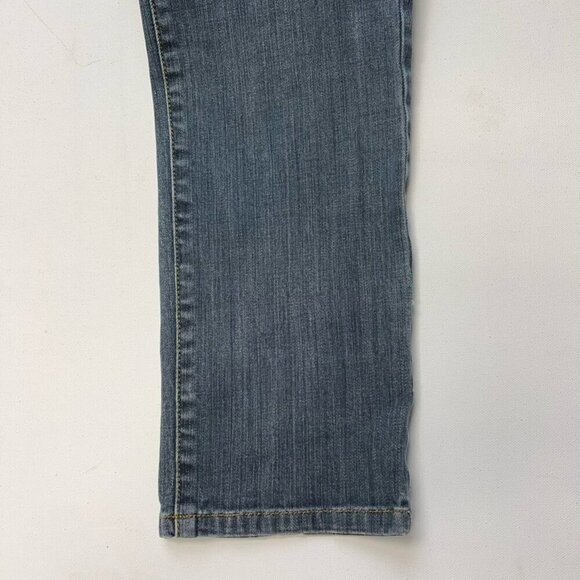 Jeanology Womens Straight Leg Jeans Blue Stretch Medium Wash Mid Rise Denim 8 - Picture 9 of 10